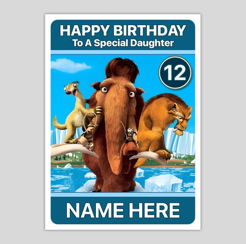 Personalised ice age birthday - ice,